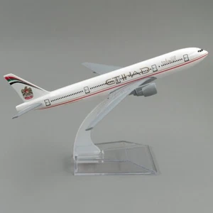15,5cm Flugzeug Boeing 777 Etihad Airways Metall B777 Flugzeug Modell Spielzeug Geschenk 16cm - Bild 1 von 7