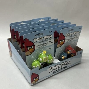 12 Packs! Angry Birds Assemble Puzzle Erasers FULL Store Display! Pigs & Birds - Picture 1 of 5