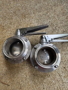 Válvula de mariposa de dos pulgadas con mango de acero inoxidable  - Imagen 1 de 6