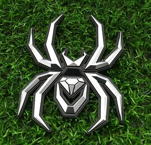 1pc Spider Emblem Badge Fit F-150 Silverado RAM Black Widow Edition Chrome Black - Bild 1 von 5
