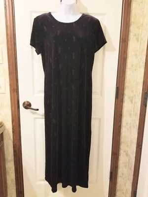 Mujeres 14 Molly Malloy Púrpura Terciopelo Bordado Vestido Vintage Vestido de Noche Foto 1 de 4