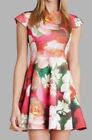 TED BAKER “ROZIEY” PINK FLORAL DRESS SIZE 1 = UK 8. EXCELLENT CONDITION 