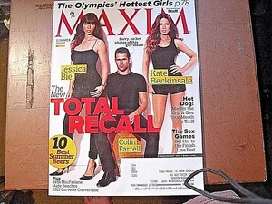 MAXIM MAGAZINE JULY AUGUST 2012 TOTAL RECALL LABELED JESSICA BIEL - Imagen 1 de 2