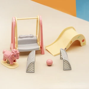 1SET Dolls House Miniature 1:12TH Scale Slide Trojan Swing Kit Outdoor Furniture - Picture 1 of 3