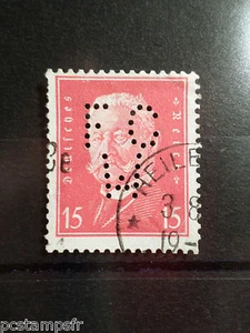 Alemania Empire Germany 1928-32, Sello Perforado 405 , Matasellado, Stamp Ab - Imagen 1 de 2