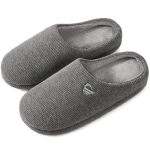 Men's Comfy Memory Foam Slippers Indoor House Slippers for Men Non-SlipDark G... - Picture 1 of 7