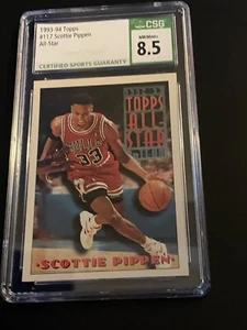 1993-94 Topps #117 Scottie Pippen AS CSG 8.5 NM-MT+ (CGC) - Picture 1 of 2