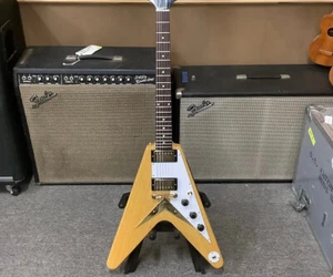 1958 Flying V Electric Guitar Reissue Natural Gold Hardware Fast Ship JU - Picture 1 of 3