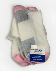 Mediped Nano Glide Diabetic Women’s Ankle Socks Pink And white Pack Of 6 - Picture 1 of 3