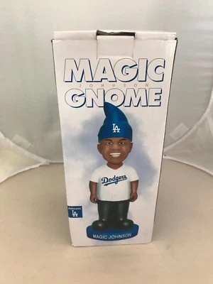 Los Angeles Dodgers MAGIC JOHNSON Garden Gnome Bobblehead 14/08/2016 Nuevo en caja Foto 1 de 2