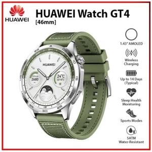 NEW Huawei Watch GT 4 46mm GREEN 1.43" AMOLED Bluetooth iOS Android Smartwatch - Afbeelding 1 van 6