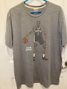 Kevin Durant Brooklyn Nets Homage Caricature Tri-Blend T-Shirt - Gray New Jersey - Picture 1 of 6