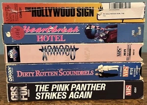 Retro VHS Lot Of 5 Movies ~ Olivia Newton John Steve Martin Peter Sellers & More - Picture 1 of 7