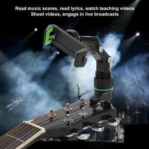Bass Guitar Head Phone Holder Mount Universal Guitar Head Clip Cell Phone Stand - Zdjęcie 1 z 12