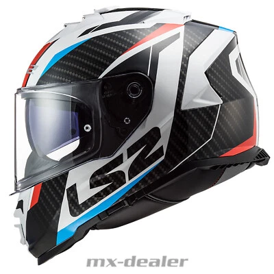 Motorrad Helm Integralhelm LS2 FF 800 Storm Racer Rot Blau Sonnenblende Pinlock - Bild 1 von 4