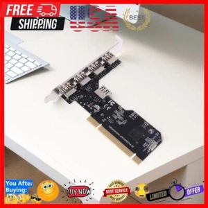 5 Ports USB 2.0 PCI Controllers Cards 480Mbps Adapters PCI Cards for Desktop - Afbeelding 1 van 10