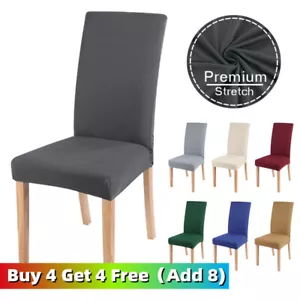 Dining Chair Seat Covers Slip Stretch Home Wedding Banquet Party(Buy 4 Get 8) - Picture 1 of 19