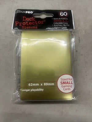 Caja Completa de 10 Paquetes Sellados Ultra Pro Dorado Pequeño Cubierta Protector Fundas 60/Pack Foto 1 de 3