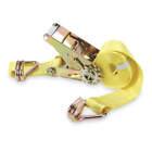 APPROVED VENDOR 2VKP8 Tie Down Strap,Wire-Hook,Yellow 2VKP8