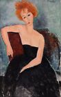 Amedeo Modigliani : Red-head Girl in Evening Dress : Archival Quality Art Print