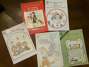 LOT 5 Designs By Gloria & Pat Cross Stitch Pattern Books ~ Rockwell Baby Seasons - Picture 1 of 8