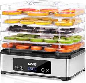 Essiccatore Alimentare, Essiccatore Con 5 Vassoi in Acciaio Inox, 400W, Timer E - Foto 1 di 12