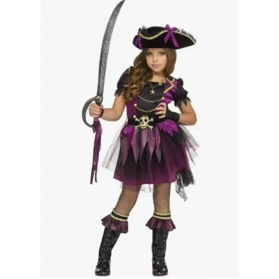 Stormy Seas Queen Purple/Black/Gold Halloween Costume Large 12-14 New - Image 1 of 4