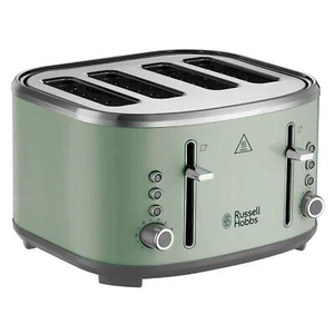 Russell Hobbs Stylevia Sage Green 4 Slice Toaster - Picture 1 of 8