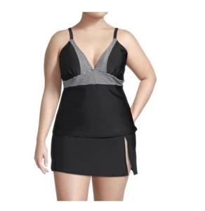 NICOLE MILLER Plus Size 3X Two-Piece Tankini Swimsuit - Picture 1 of 8