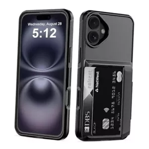 for iPhone 16 Case Wallet Protective Phone Case with Credit Card Holder ID - Picture 1 of 7