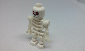 Lego Ninjago Skulkin Skeleton 1 1/2" Red eye Skeleton Bones Authentic Minifigure