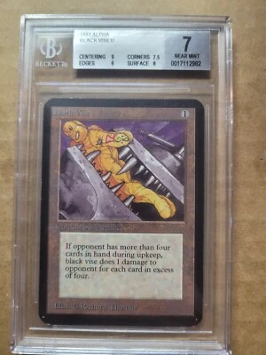 Black Vise ALPHA Magic MTG Beckett Graded 7 NM Near Mint BGS Uncommon English - Image 1 of 4