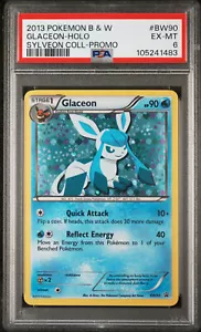 2013 POKEMON BLACK STAR PROMO GLACEON #BW90 HOLO FOIL PSA 6 EX #105241483 - Picture 1 of 2