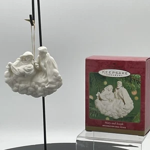 Hallmark Ornament Mary and Joseph Porcelain 2001 Keepsake NOS Ch22 - Picture 1 of 9