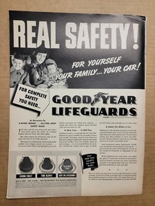 Vintage 1939 Goodyear Reifen Real Safety Print Werbung Werbung - Bild 1 von 1