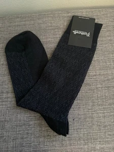 NWT Pantherella Black Merino Wool Hand Linked Toe Dress Sock Size 8-11 - Picture 1 of 6