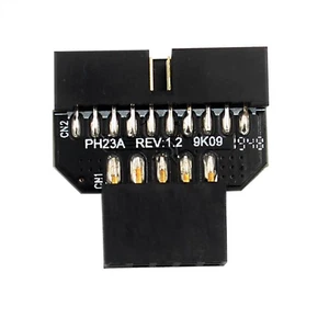 Black Panel Plug Connector USB3.0 19-pin To USB2.0 9-Pin Adapter For Mainboard - Afbeelding 1 van 15
