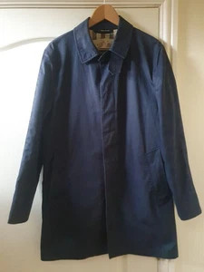 Burberry Brit Navy Trenchcoat Regen Mac Nova Check Futter Größe Small P2P 20" - Bild 1 von 20