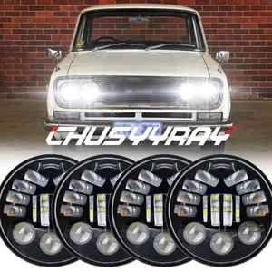 4pcs 5.75" 5-3/4" LED Headlights Hi-Lo Beam DRL Fit Toyota Corolla Corona Pickup - Picture 1 of 15