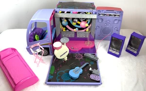 Barbie 2001 Jam n Glam Concerto Tour Bus Palco con Strumenti Luci Suono Rara - Foto 1 di 16