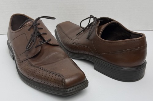 Scarpe Oxford uomo Ecco punta bici traforata taglia 12 12 5 euro 46 pelle marrone