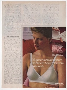De colección 1980 Mag Print Ad Strictly Secret Warner's sujetador ropa interior sujetador ropa interior v2 - Imagen 1 de 1