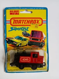 Locomotiva a vapore vintage Matchbox Super Fast # 43 nuova su cartoncino 1976 - Foto 1 di 3