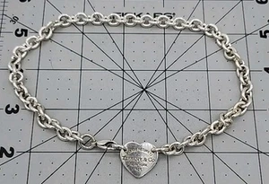 Tiffany&Co. Sterling Silver Heart Tag Coker Necklace - Picture 1 of 9