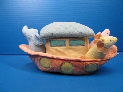 Russ Noah's Menagerie Baby плюшевый Ноев ковчег животных w/лев свинья слон - Изображение 1 из 4