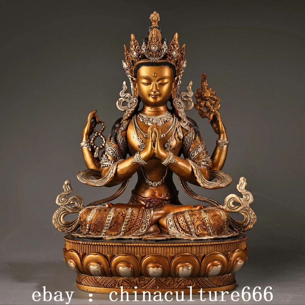 中国古董铜佛雕像和雕像| eBay