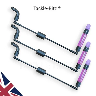 3 Stück Lila Bissanzeiger Swinger Spulen Set Karpfenangeln TJR Tackle