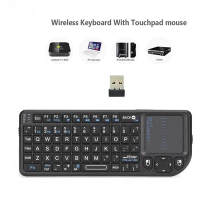 Mini Teclado Inalámbrico Inglés/ES/FR Teclados con TouchPad para Android TV Box - Imagen 1 de 4