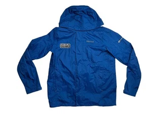 MARMOT Blue Nylon SUBARU PUYALLUP RAIN JACKET Car Dealership Hike Coat Men's M - Picture 1 of 11