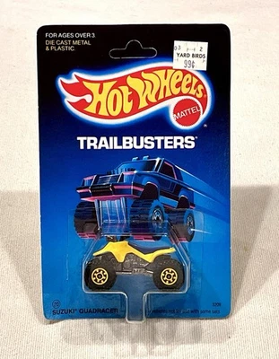 Hot Wheels Trailbusters Suzuki Quadracer años 80 amarillo/azul sin usar, en caja No. 3209 Foto 1 de 4